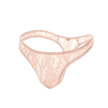 Sheer Floral Lace Thong - Image 6