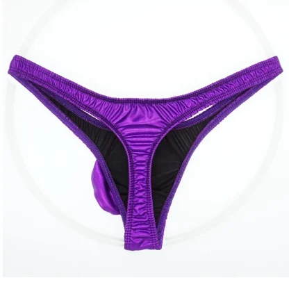 Sleek Metallic Solic Color Thong - Image 7