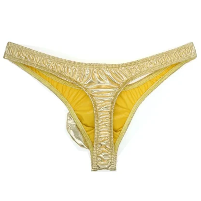 Sleek Metallic Solic Color Thong - Image 6