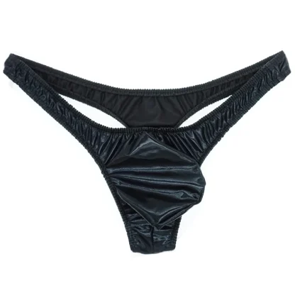 Sleek Metallic Solic Color Thong - Image 11