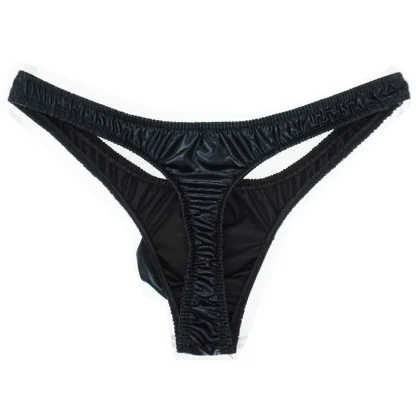 Sleek Metallic Solic Color Thong - Image 10