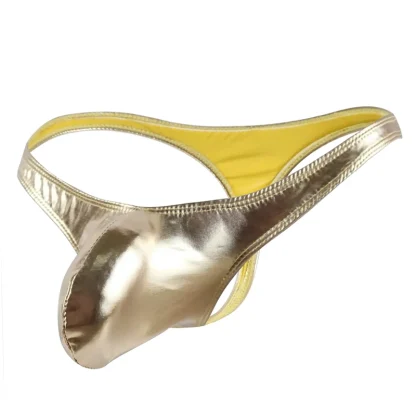 Sleek Metallic Solic Color Thong