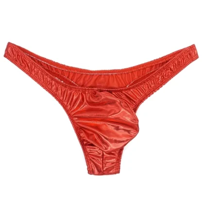 Sleek Metallic Solic Color Thong - Image 5