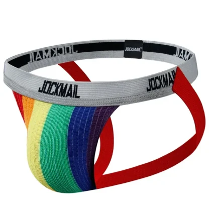 Multicolored Striped Jockstrap