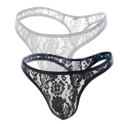 Sheer Floral Lace Seductive Thong - Image 13