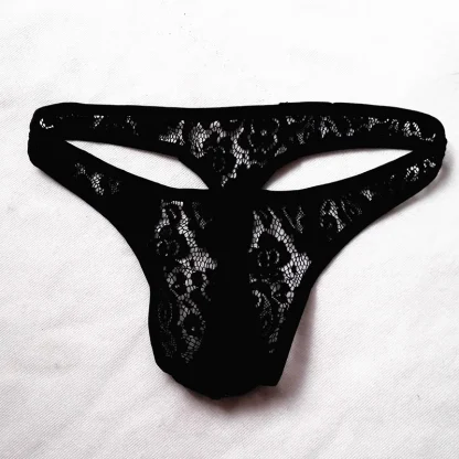 Sheer Floral Lace Seductive Thong - Image 8