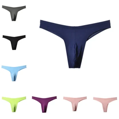 Low-rise Solid Color Thongs - Image 2