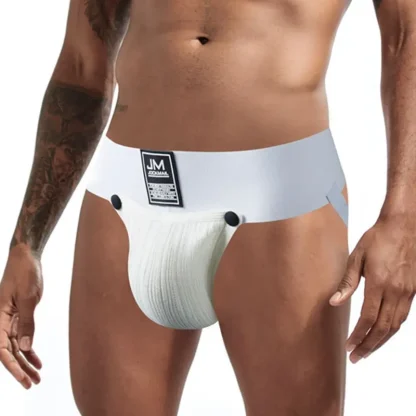 Snap Button Crotch Athletic Jockstrap - Image 7