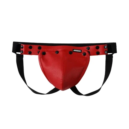 Faux Leather Seductive Jockstrap - Image 5