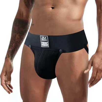 Snap Button Crotch Athletic Jockstrap - Image 8