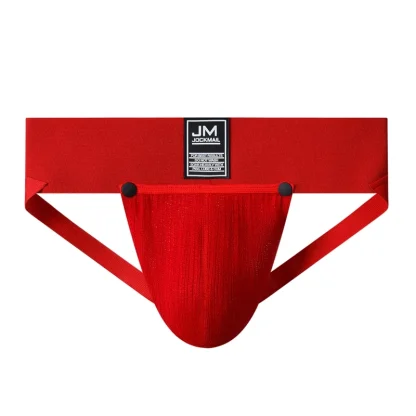 Snap Button Crotch Athletic Jockstrap - Image 13