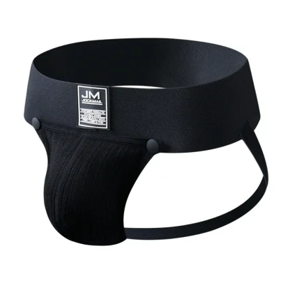 Snap Button Crotch Athletic Jockstrap - Image 2