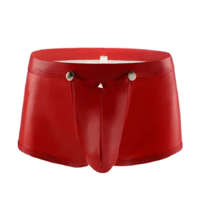 Faux Leather Glossy Boxer Brief - Image 6