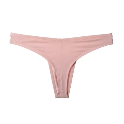 Low-rise Solid Color Thongs - Image 4