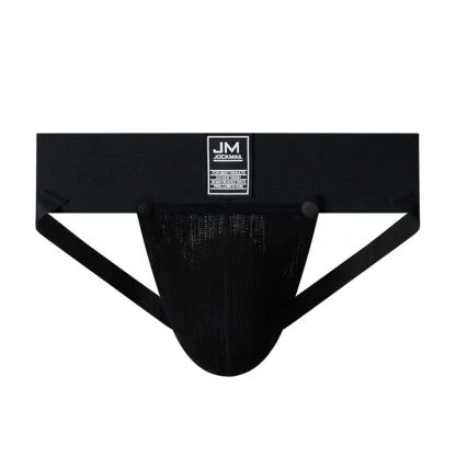 Snap Button Crotch Athletic Jockstrap - Image 4