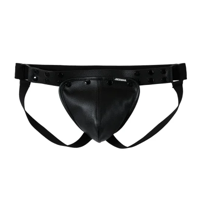 Faux Leather Seductive Jockstrap - Image 3